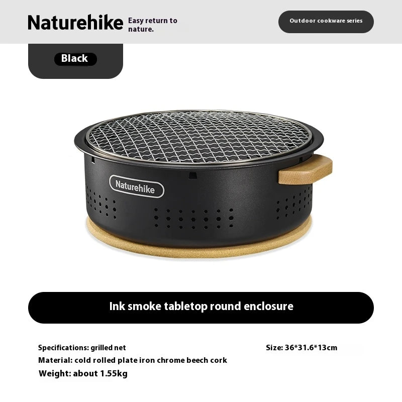 Outdoor Tabletop Barbecue Stove High Temperature Resistant Charcoal Pot Split Storage Camping Gear Picnic BBQ Stove