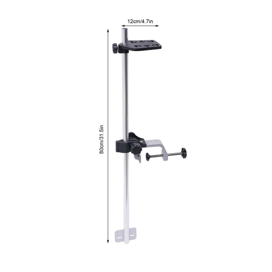 Portable Fish Finder Mount, Universal Fish Finder Bracket w/360° Adjustable Rotatable Transducer Pole Mount for Boat Canoes