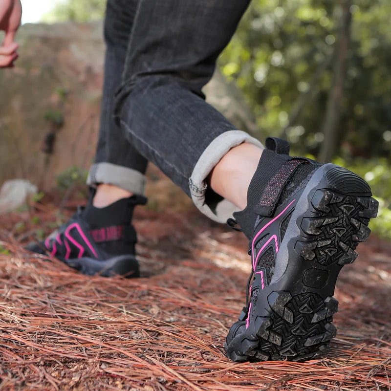 Women Hiking Shoes Outdoor Professional Non-slip Trekking Boots Breathable Lightweight Soft Trail Running Shoes 35-42