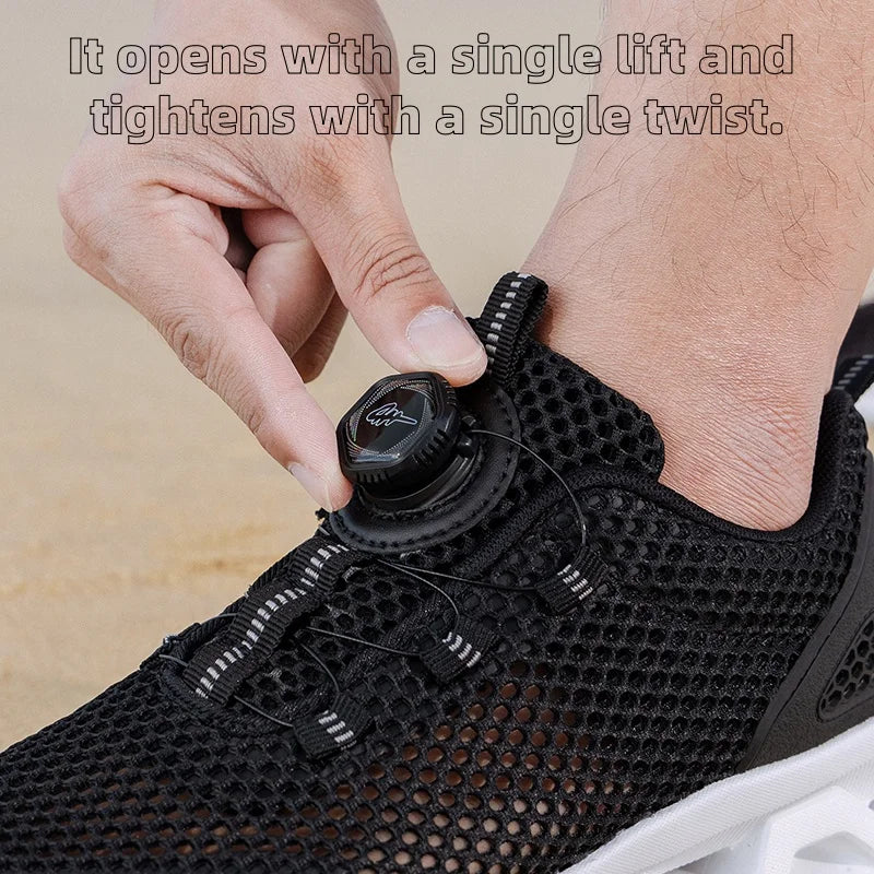 Summer Ladies Mesh Breathable Hiking Shoes Wading Upstream Shoes Women's Lightweight and Comfortable Outdoor Leisure Hiking Shoe