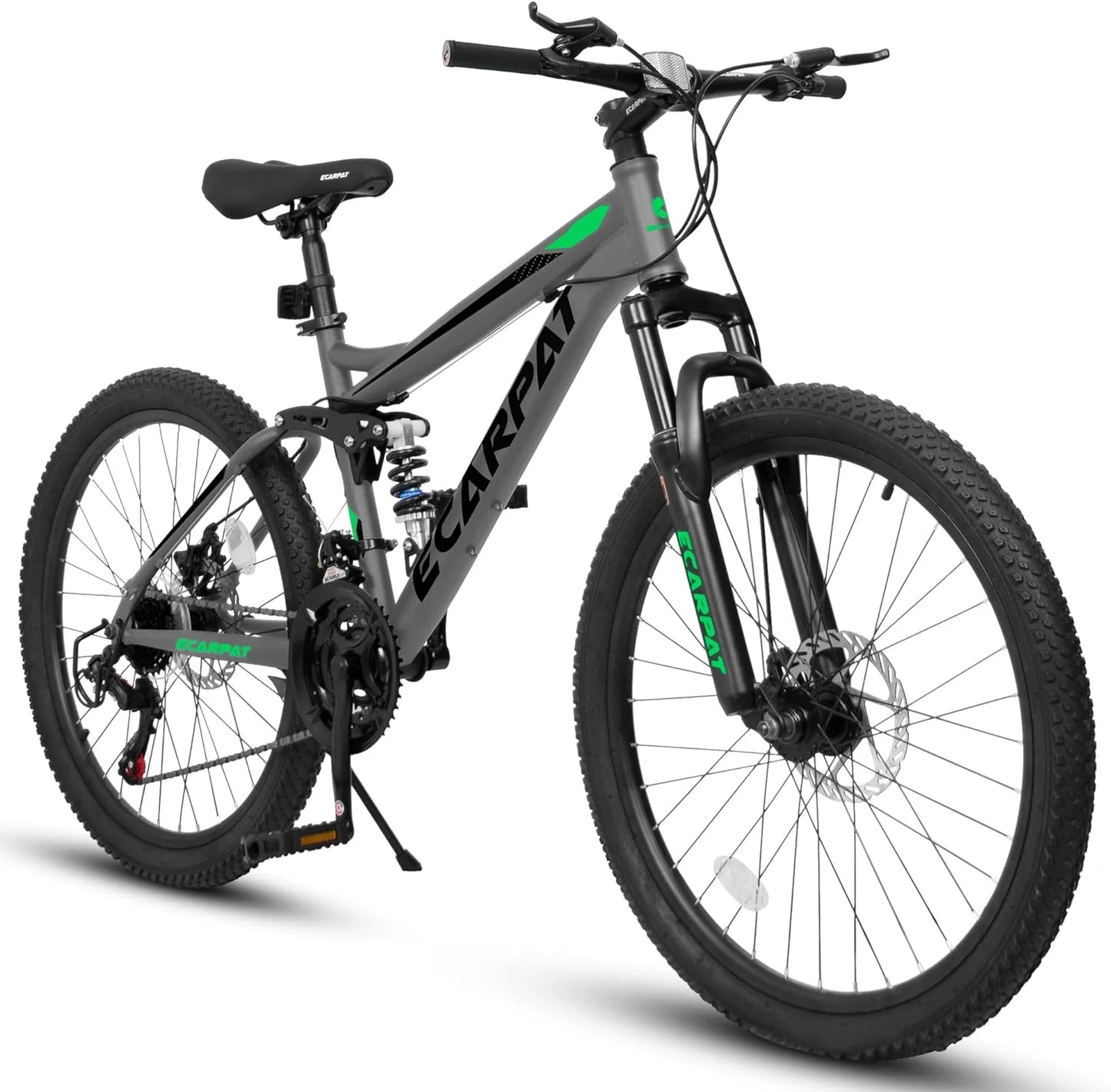 Dual Full Suspension Mountain Bike 24/26/27.5 Inch, Mens Women Teenagers Boy Girl Mountain Bike, 21-Speed Disc Bicycles