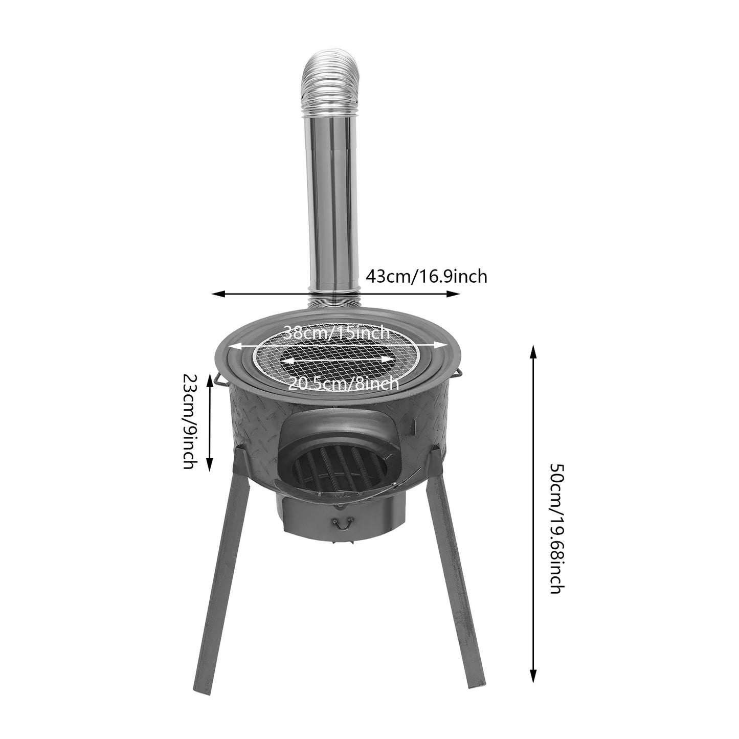 NEW Portable Camping Wood Stove, Indoor Outdoor Multifunction Wood Burning Stove,for heating,barbecuing, frying, deep-frying