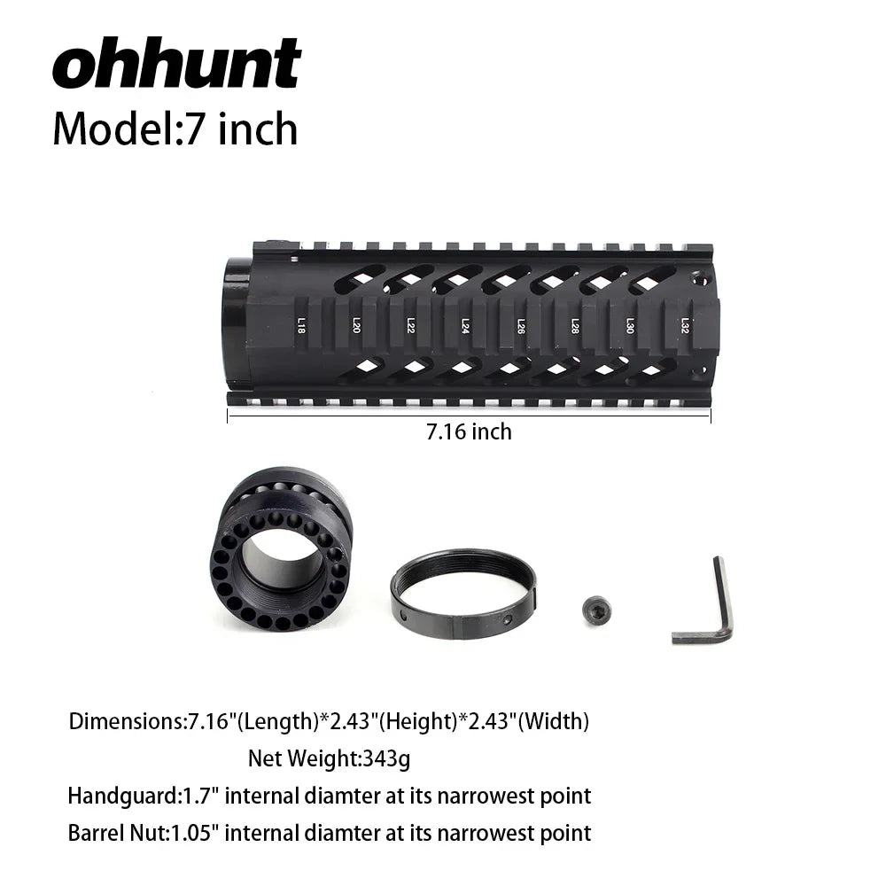 Hunting 4" 7" 10" 12" 15" Free Float M4 AR15 M16 Mount Picatinny