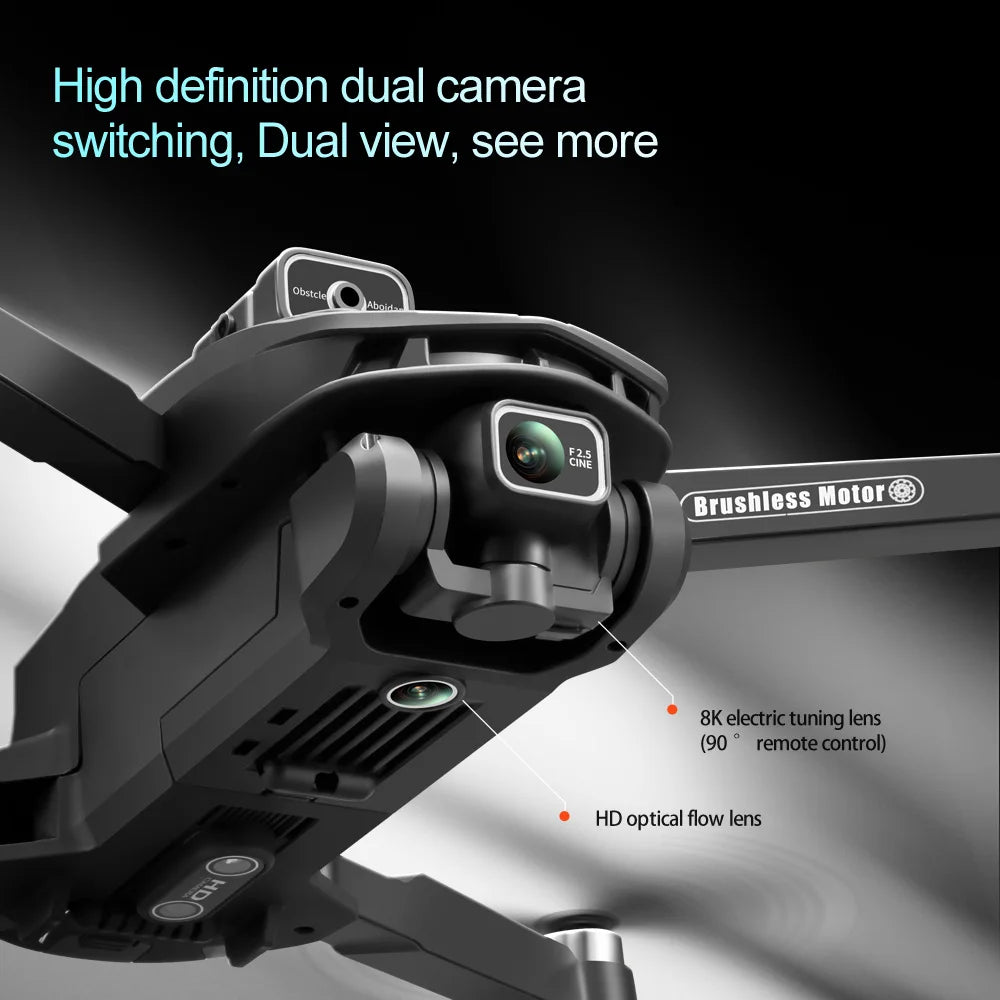 Mini Drone Screen Ccontrol 8K HD Dual Cameras Remote 5G WIFI FPV Remote Control Portable Obstacle Avoidance Drone