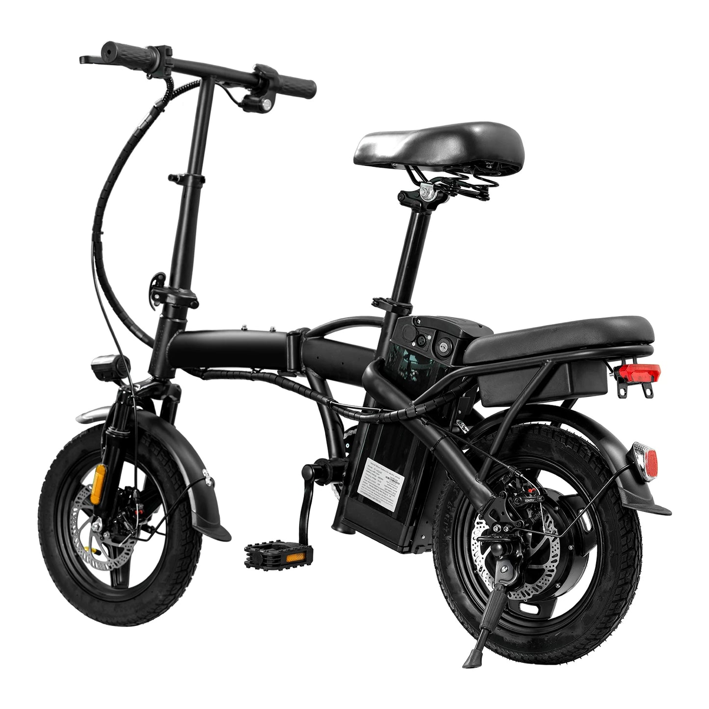 Lightweight Folding Electric Bike for Adults 48V 750W Peak Power 20MPH 18-22 Miles Range 14Inch Disc Brake Commuter E-bike