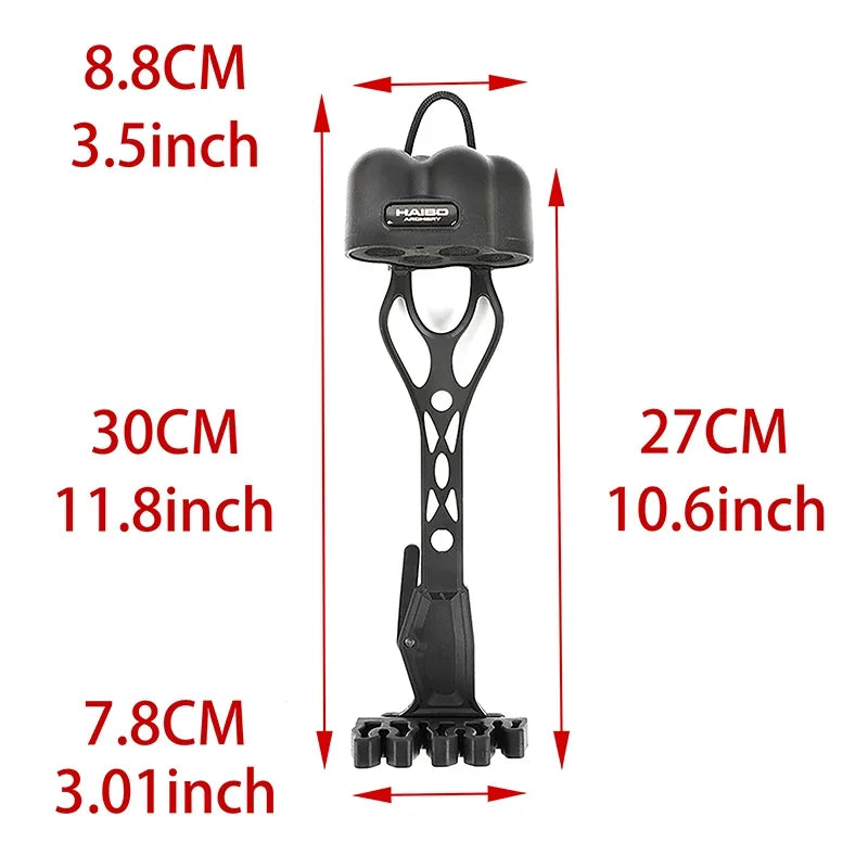 Portable Arrow Quiver Quick Release 4-Arrow Nylon Holder for Compound Bow Hunting Target Practice and Field Shooting