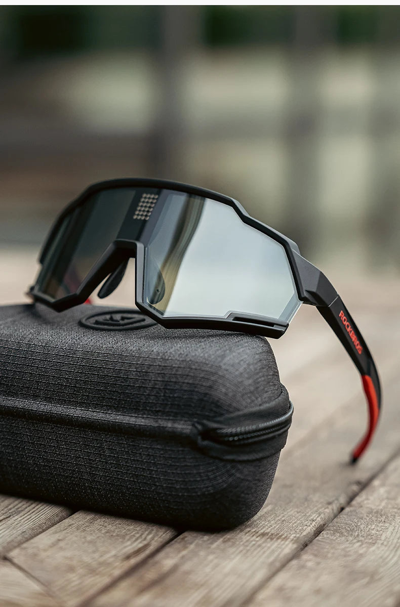 Polarized Cycling Glasses Electronic Color Change Glasses Sunglasses UV400 Safety Bike Bicycle Eyewear Sports Goggles