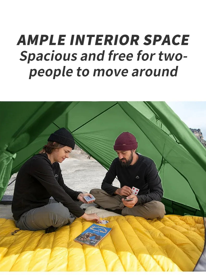 2 Person Backpacking Tent 210T Ultralight Travel Tent Waterproof Hiking Survival Outdoor Camping Tent