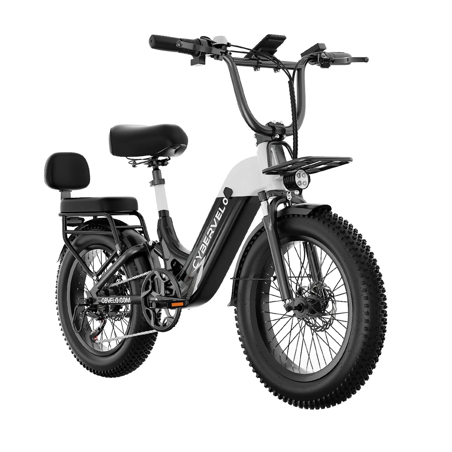 1000W Peak Step-Thru Electric Bike for Adults 20" Fat Tire 7-Speed Commuter E-Bike Up to 80 Miles Long Range 48V 20Ah Removable Battery EK12 EK8