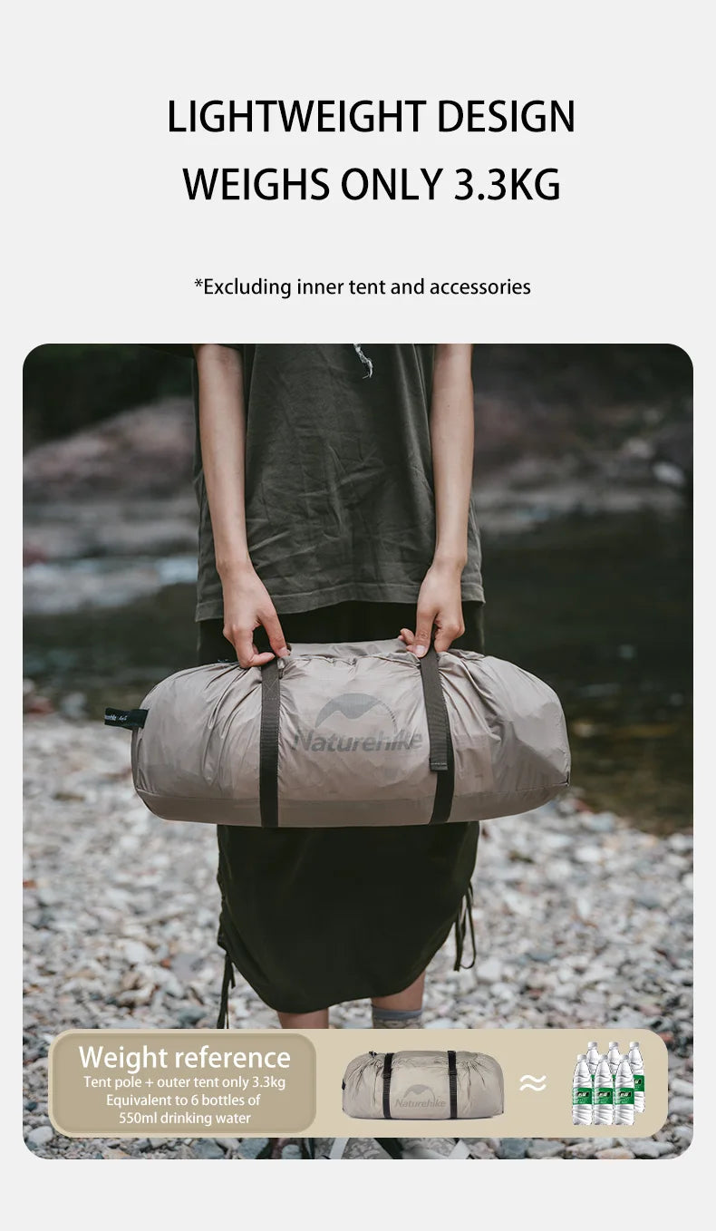 Massif Hot Tent with Stove Jack Waterproof Windproof 4 Season Tent 2 Person Cold Weather Winter Tents for Camping