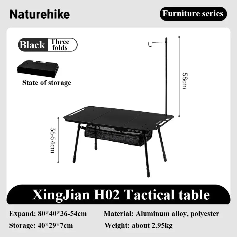 H02 IGT Table Camping Multifunctional Tactical Table Height Adjustable Desk Kitchen Folding Table BBQ Picnic