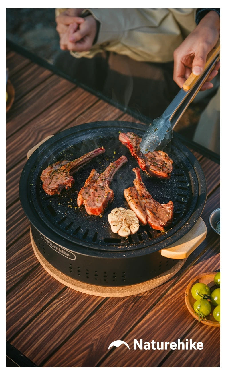 Outdoor Tabletop Barbecue Stove High Temperature Resistant Charcoal Pot Split Storage Camping Gear Picnic BBQ Stove