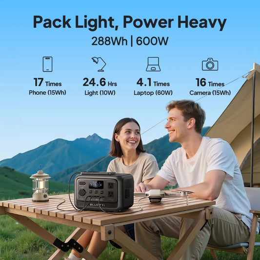 【Renew】 Elite 30 V2 Portable Power Station 288Wh 600W Peak Large Capacity Solar Generator For Outdoor Camping Home Emerge