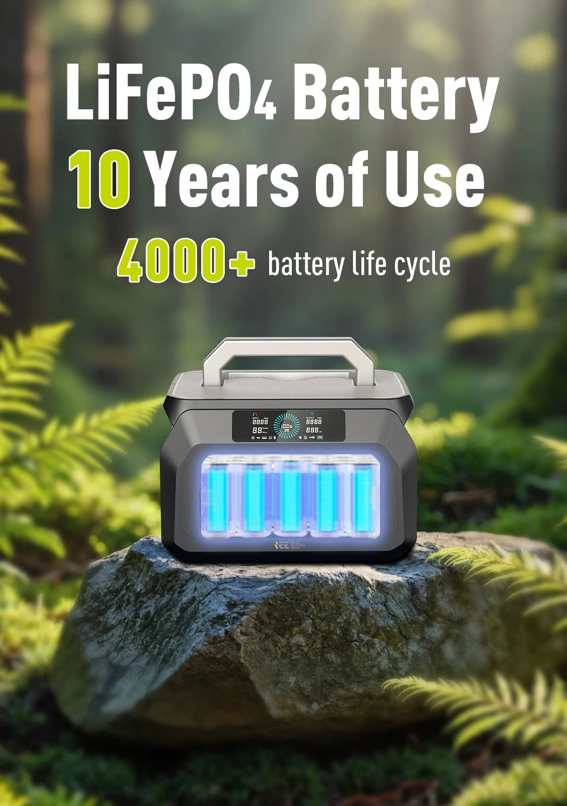 P800 Portable Power Station, 512Wh LiFePO4 generator,1600W Peak Solar Generators, 800 wat power source,2x800W AC Outlets Lightweight & Quiet Solar Generator for Camping, Home Emergency, RV & Outdoor Travel