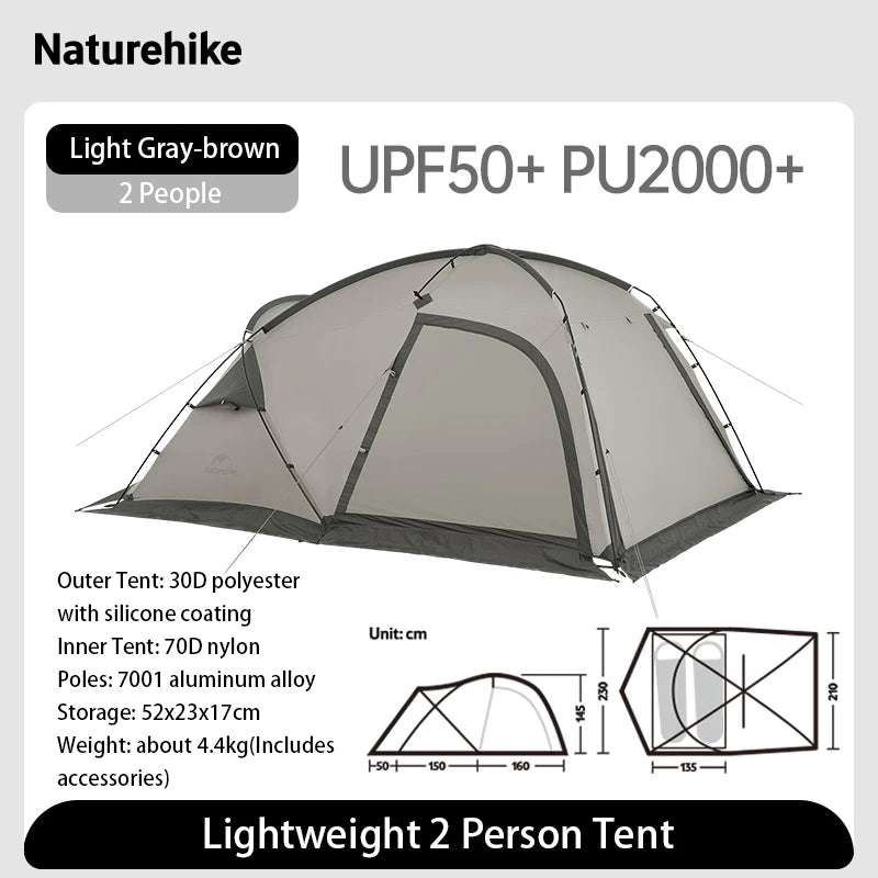 Massif Hot Tent with Stove Jack Waterproof Windproof 4 Season Tent 2 Person Cold Weather Winter Tents for Camping