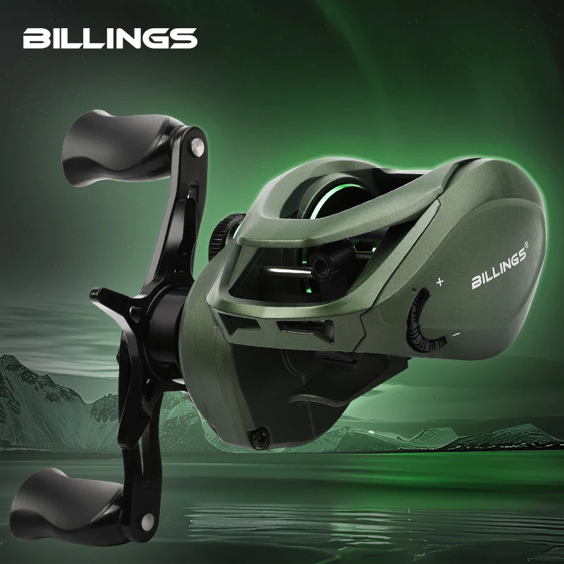 Baitcasting Fishing Reel 7.2:1 High Gear Ratio CNC Machined Spool, 8KG Max Drag Power Smooth Casting Baitcaster Reel for Freshwater Saltwater Bass Trout Fishing