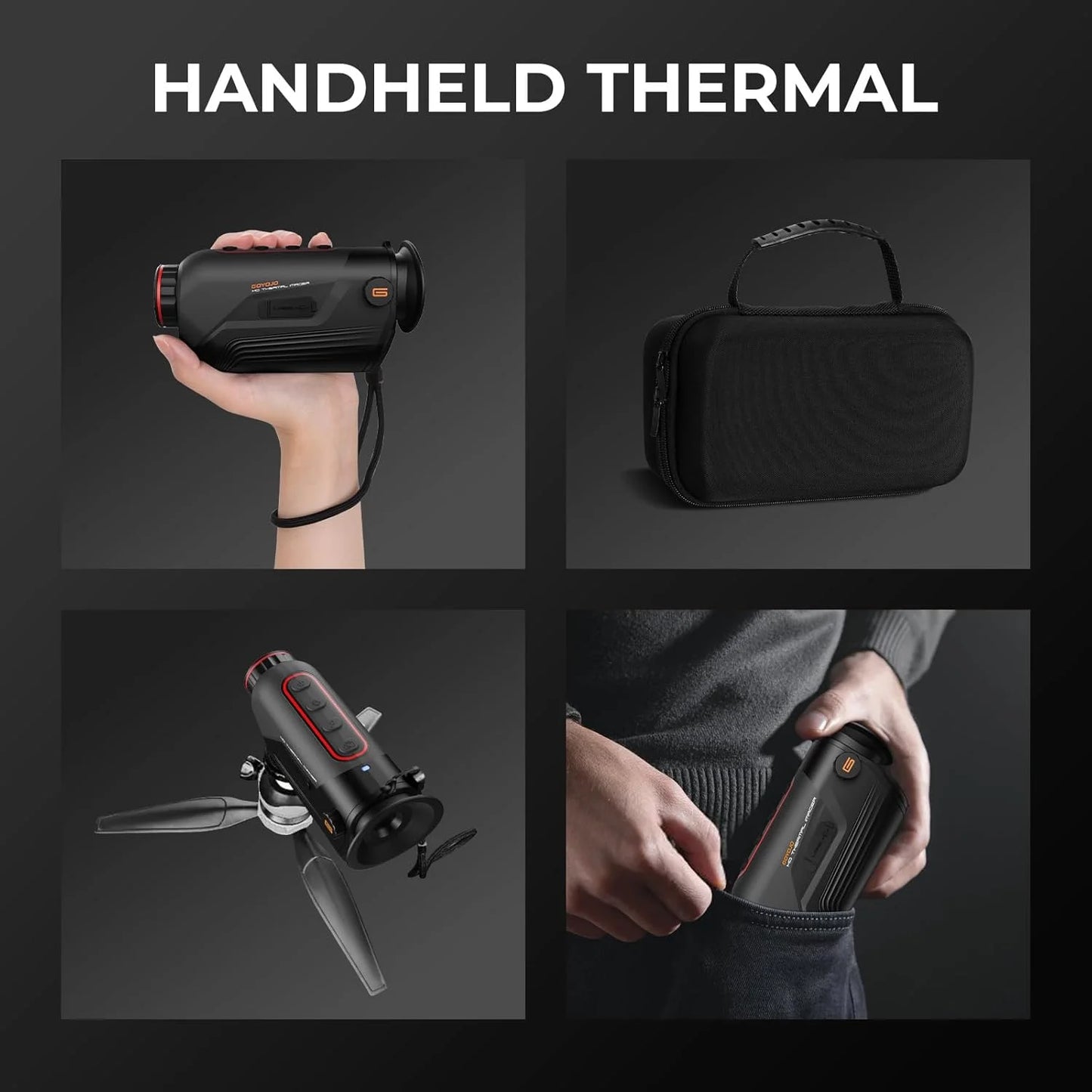 G210 G215 Thermal Monocular 256x192 Thermal Imaging Monoscope Camera 10mm Focal Lens Vision Goggles Thermal Scopes for Night Camping