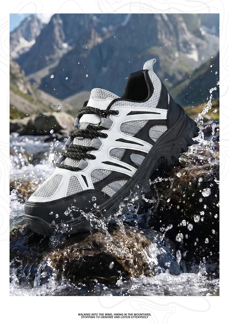 Woman Outdoor Hiking Sneakers Summer Breathable Non-slip Mesh Trail Shoes Wear-resistant  Trekking Footwear for Camping Climbing
