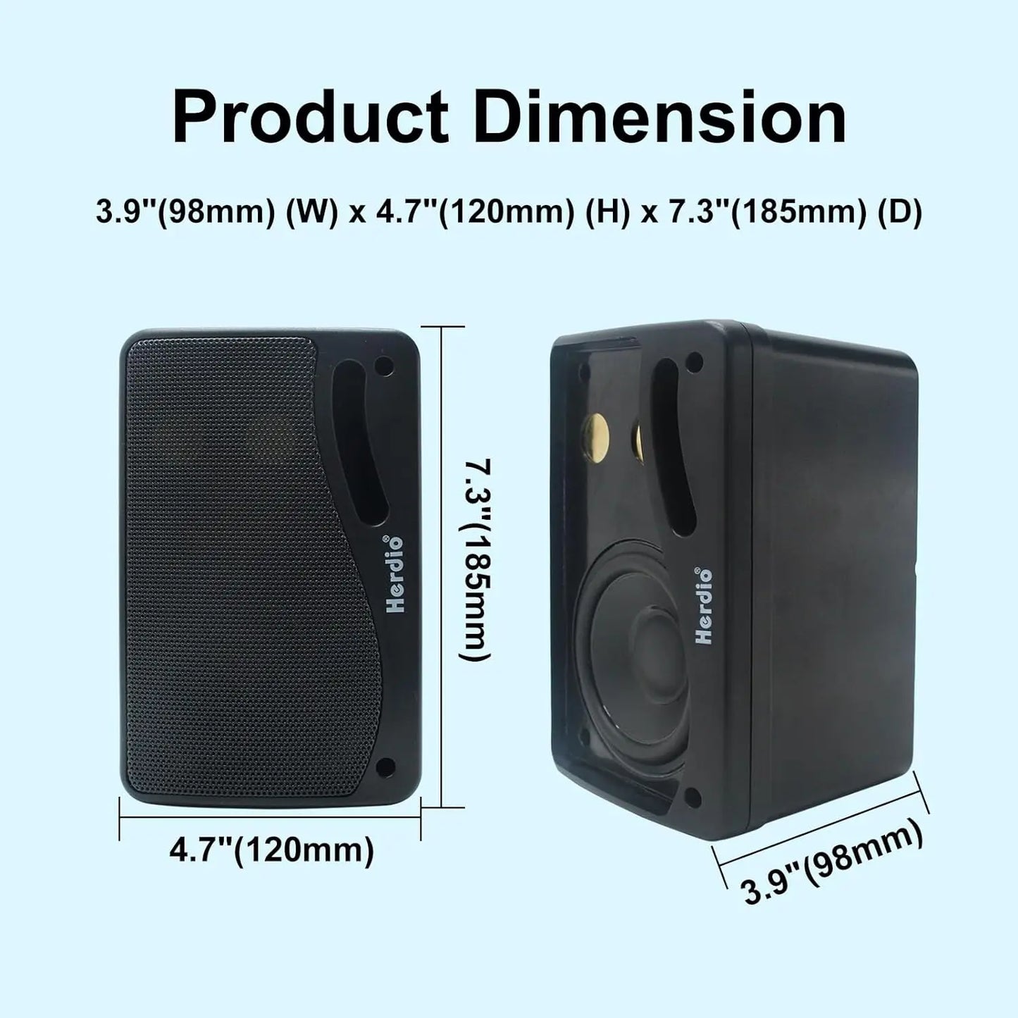 3.5'' 2PCS Passive Outdoor Speakers Wired Waterproof 200W 3 Way Premium Mountable Wall Mount Speakers With Superior Sound