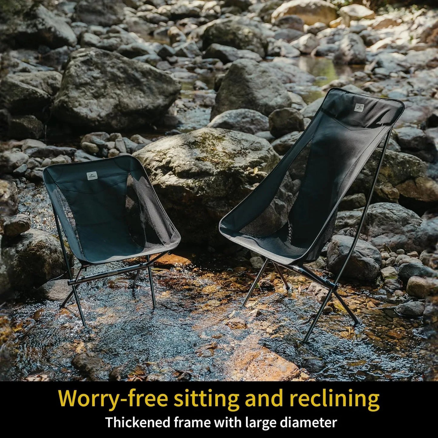 Ultralight Folding Chair L04 150kg Load Capacity for Fishing Picnic Outdoor Hiking Moon Chair Portable Relax Chair