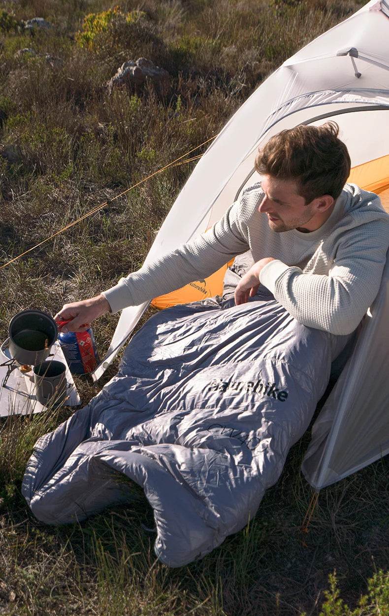 CW700 Sleeping Bag Ultralight Down Sleeping Bag for Adults Outdoor Winter Warm 650FP Duck Down Envelope Sleeping Bag