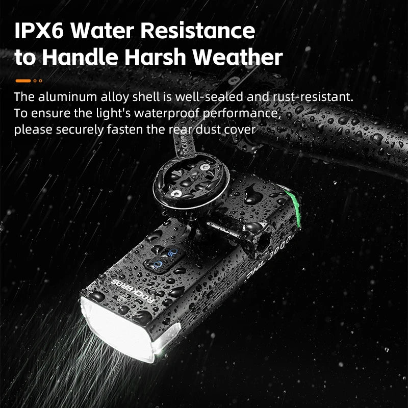 3000LM Bike Light 10000mAH Flashlight High-Low Beam Bicycle Front Light Powerbank Waterproof MTB Road Cycling Headlight