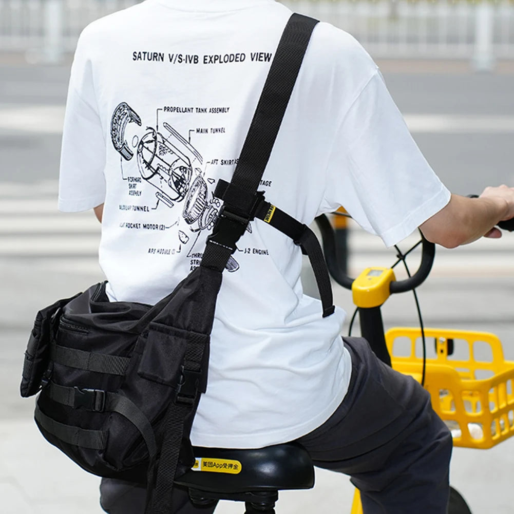 Three Point Auxiliary Backpack Stability Strap Adjustable Fixed Shoulder Bag Anti Slip Strap for Sling Packs & Messengers