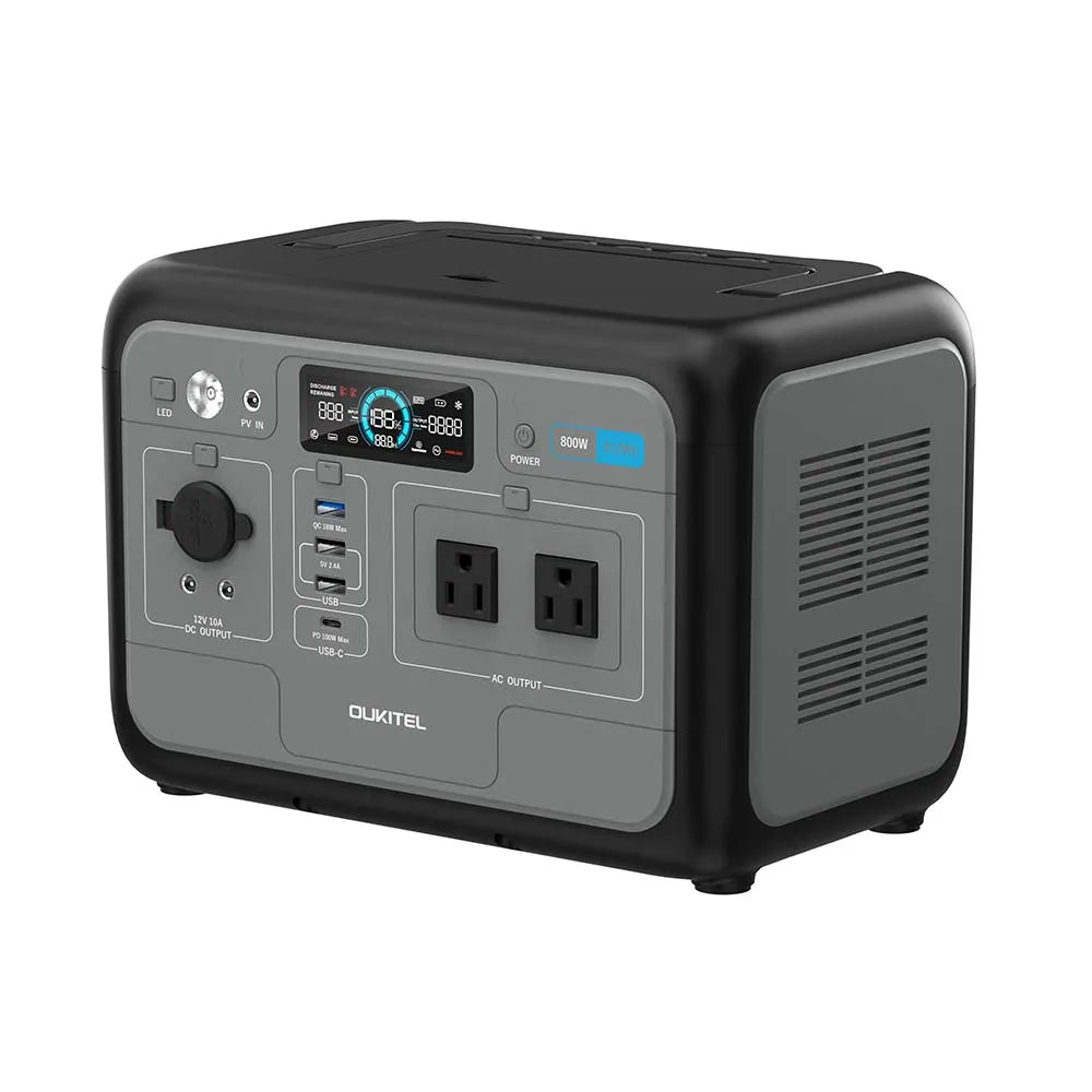 P800 Portable Power Station, 512Wh LiFePO4 generator,1600W Peak Solar Generators, 800 wat power source,2x800W AC Outlets Lightweight & Quiet Solar Generator for Camping, Home Emergency, RV & Outdoor Travel