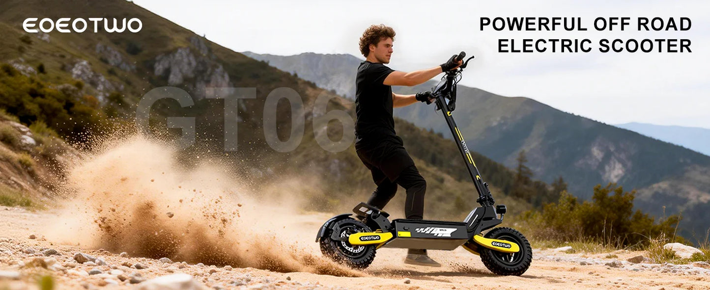 1200W Off Road Electric Scooter for Adults 48V Long Range E-Scooter 30MPH Fast Speed 11" Tubeless Tire Foldable Kick Scooter