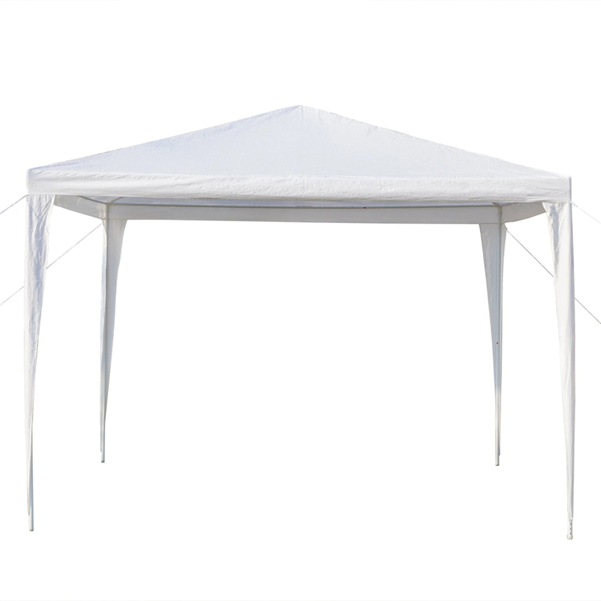 3 x 3 m Waterproof Tent with Spiral Tubes PE Cloth Iron Frame Outdoor Party Wedding Gazebo Heavy Duty Easy Setup White
