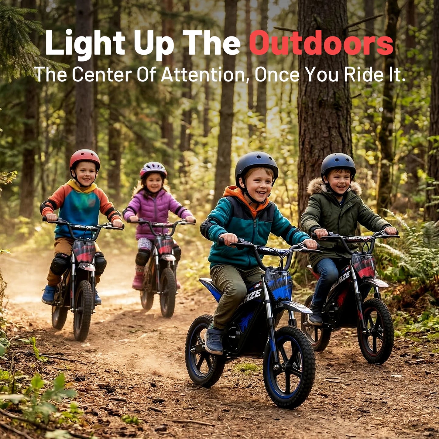 HP01E 36V 350W Electric Dirt Bike for Kids, 2 Speed Modes, Electric Motorcycle Up to 15.5 MPH & 9.5 Miles Long-Range.