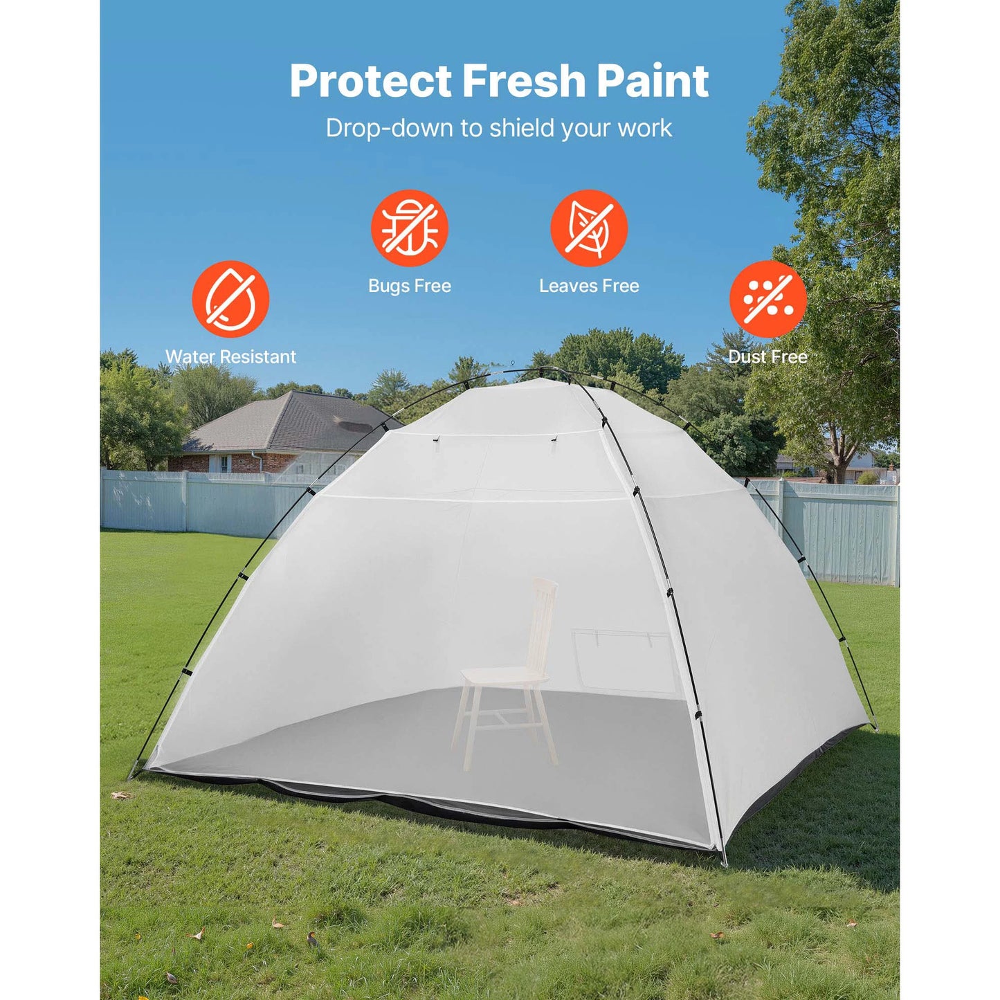 Portable Paint Booth Tent Painting Tent Station Spray Shelter w Built-in Floor Large Space Oxford Spray Painting Tents
