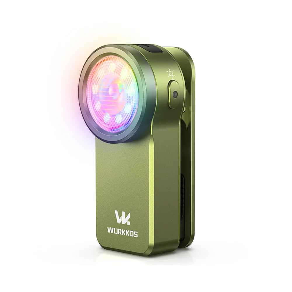 HD03 Clip Light 680LM USB C Rechargeable Pocket Flashlight Mini Spotlight/Flooglight Portable EDC RGB Torch with Magnet