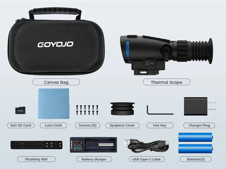 GOYOJO GRL335 384 Thermal lmaging Scopes Sensor 384*288px 25mm 35mm Lens Hunting Camera WiFi RAV Video GRL325