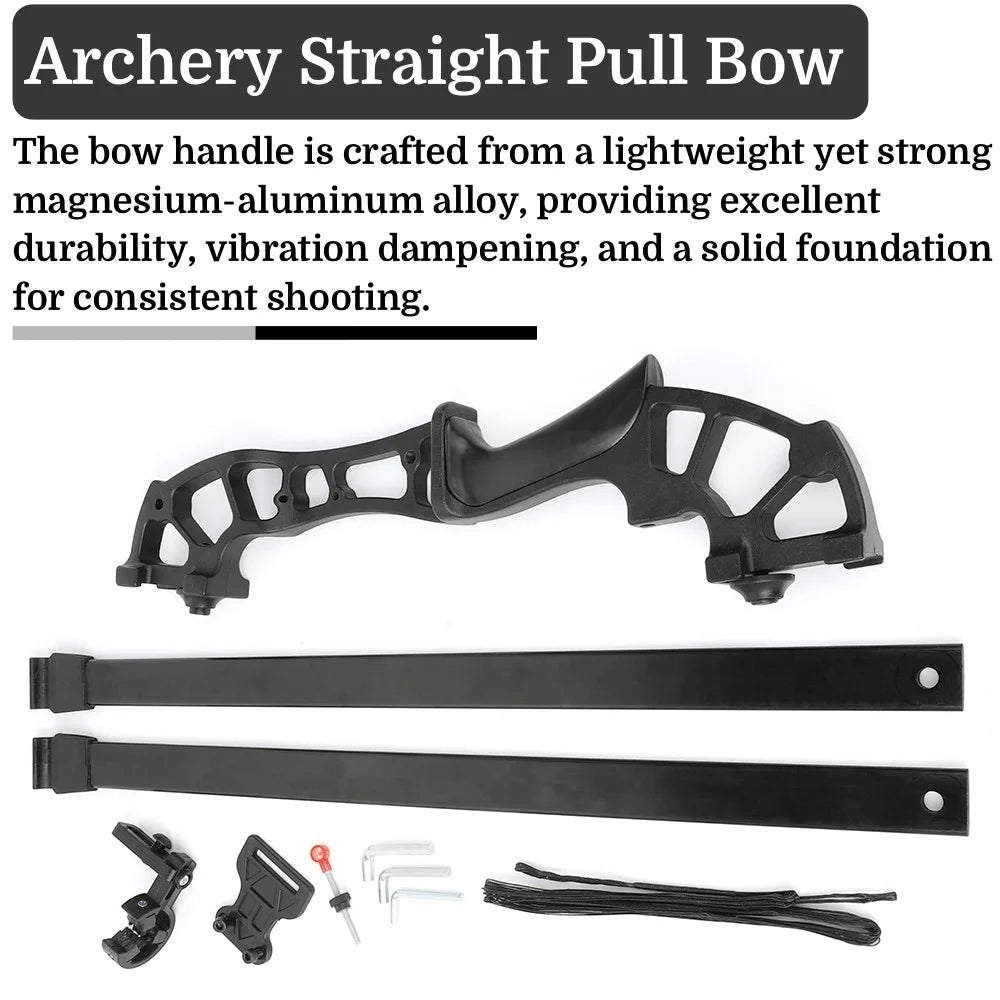 Recurve Bow 60" 25-60lbs Takedown with Bamboo Core Limbs Wooden Riser Right Hand for Archery Hunting Shooting Accessories