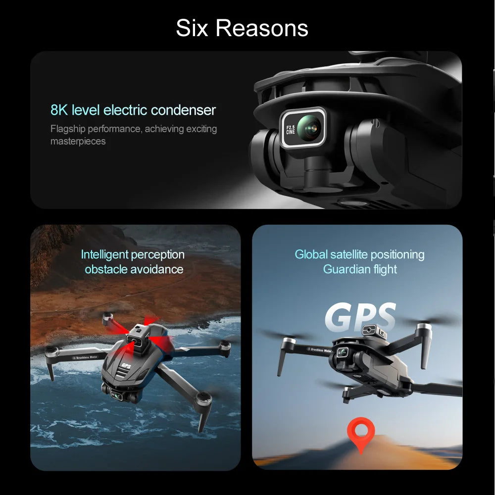 Mini Drone Screen Ccontrol 8K HD Dual Cameras Remote 5G WIFI FPV Remote Control Portable Obstacle Avoidance Drone