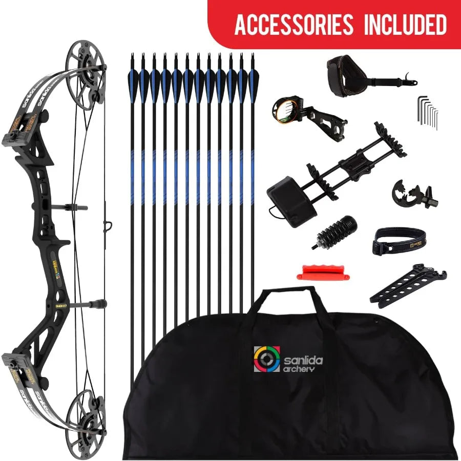 Ready to Hunt Compound Bow Package for Adults Archery Compound Bow and Arrow Set 0-70 Lbs Draw Weight No Bow