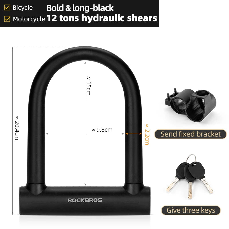 Local Shipping Bike Anti-Theft Lock Hydraulic Bicycles Lock U-Shaped Anti-Theft Lock Electric Scooters Motorcycles Lock