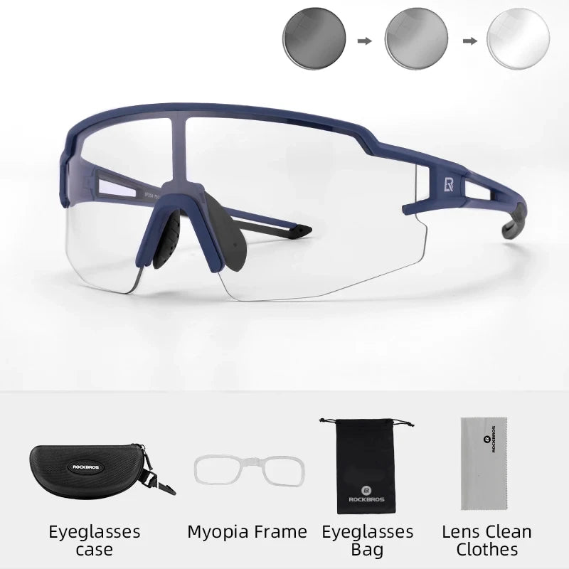 Cycling Glasses Photochromic Polarized Lens Bike Glasses UV400 Protection Eyewear Sunglasses MTB Road Bicycle Goggles