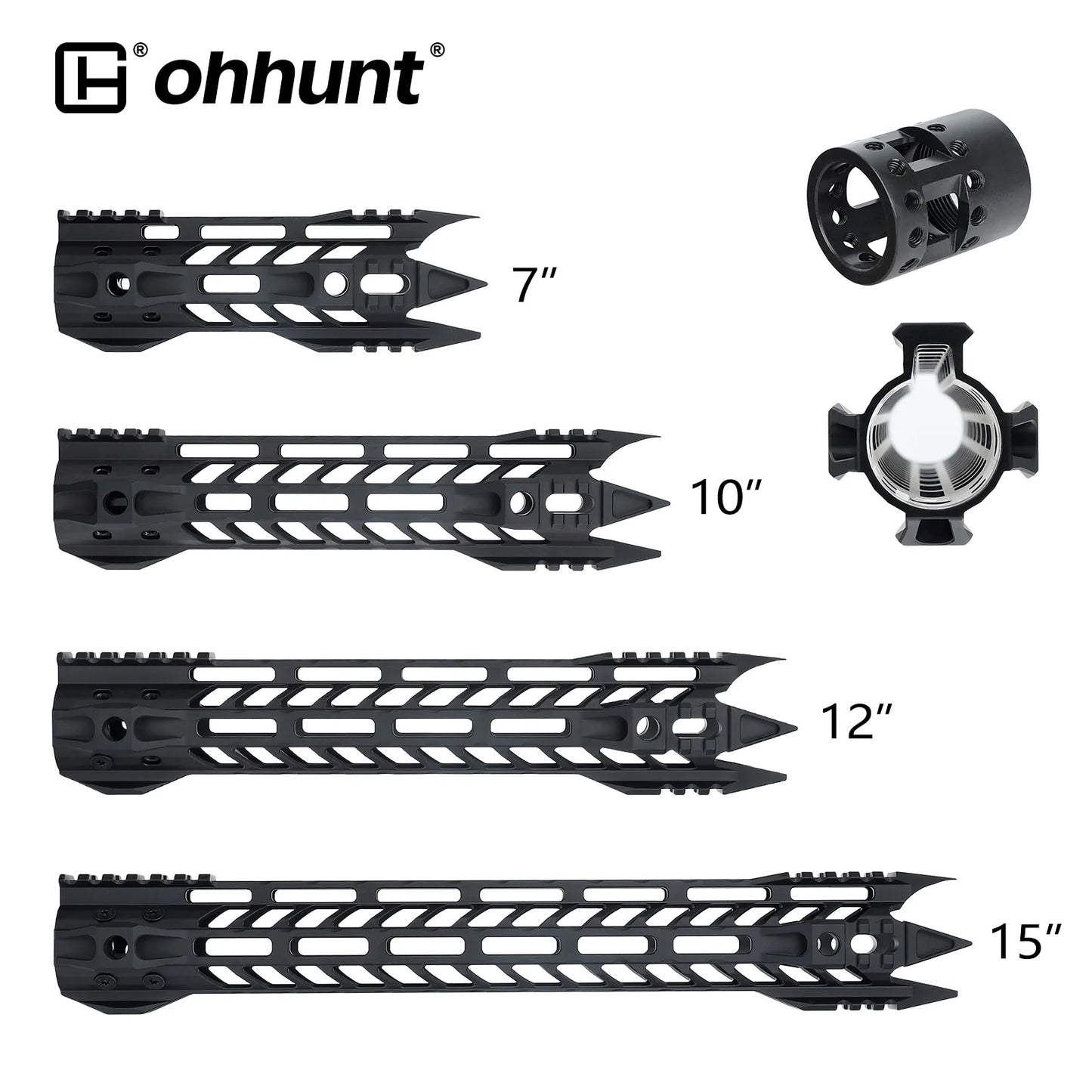 Hunting Mount Gen2 AR15 M-LOK Free Float with 7" 10" 12" 15"