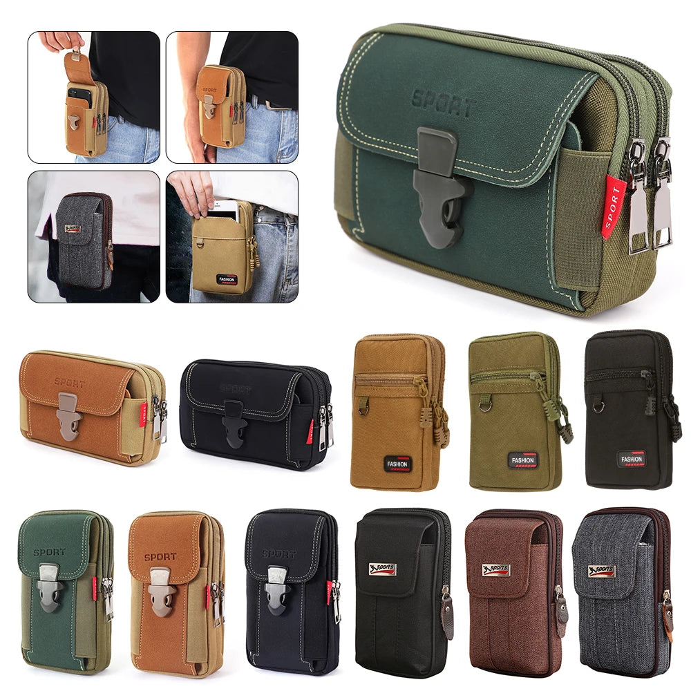 Molle Bag Men Tactical Molle Pouch Belt Coin Purse Waist Bag Outdoor Waist Fanny Pack Phone Pouch Camping Bags
