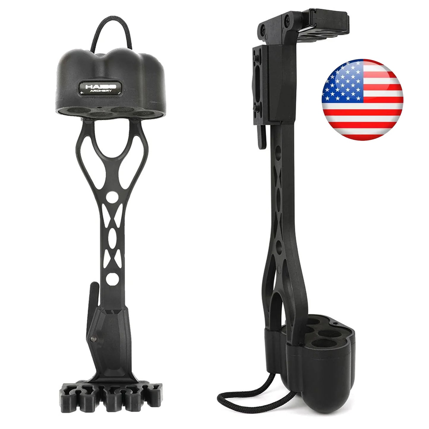 Portable Arrow Quiver Quick Release 4-Arrow Nylon Holder for Compound Bow Hunting Target Practice and Field Shooting