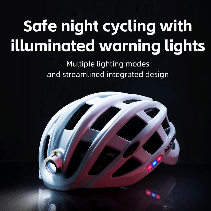 Cycling Light Helmet USB Charging Electric LED Front Light Helmet Night Cycling Safety Helmet Bicycle Scooter Helmet