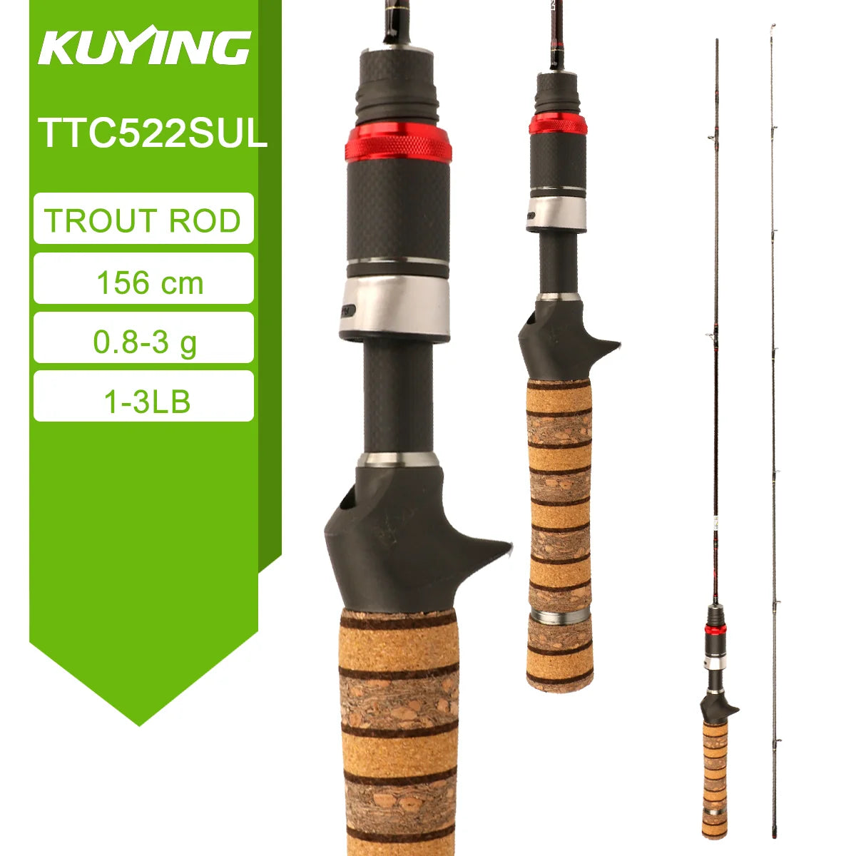 TETON L UL SUL 5'2" 6' 6'3" 6'4"6'2" 6'6" Fishing Rod Lure Cane Spinning Casting FUJI Carbon 1-4g 0.8-3g 2-10g M-Fast bfs