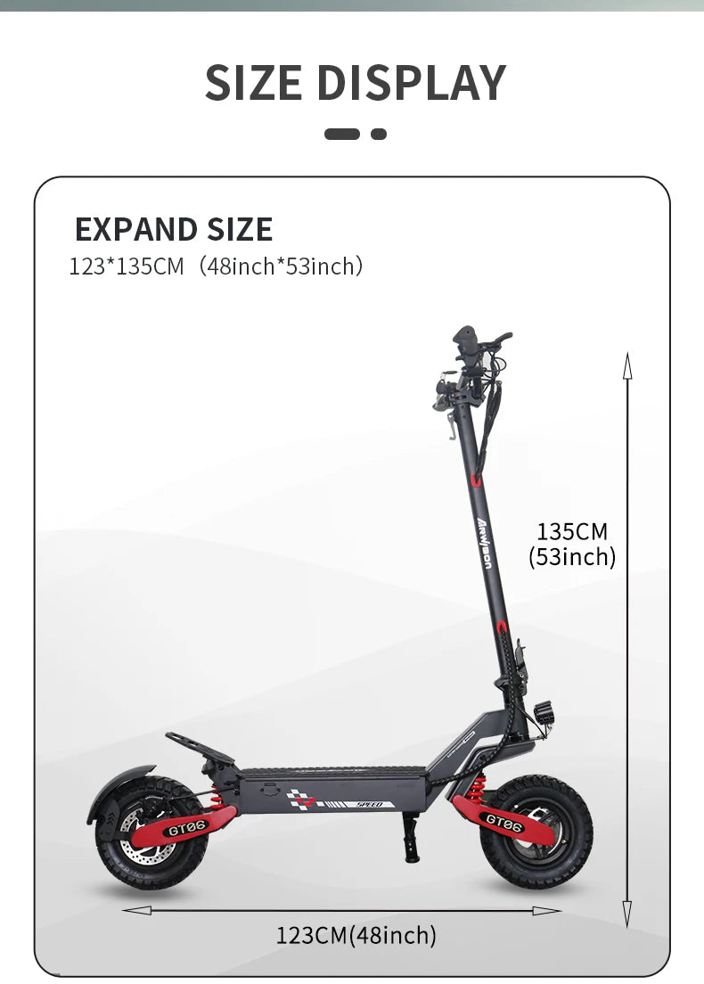 1200W Motor Electric Scooter 48V13/23.4AH Speed up to 25MPH 11 Inch Off-Road Tires Foldable Adult E-Scooter