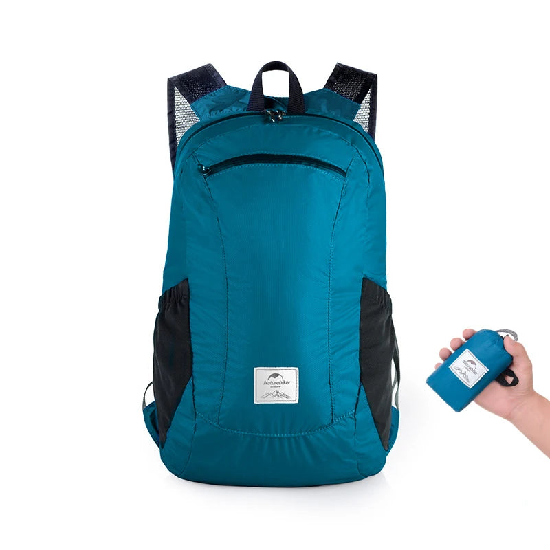 Backpack 18L Black Ultralight Outdoor Waterproof Folding Backpack for Men Women‘s Bag Camping Hiking Shoulder Bag