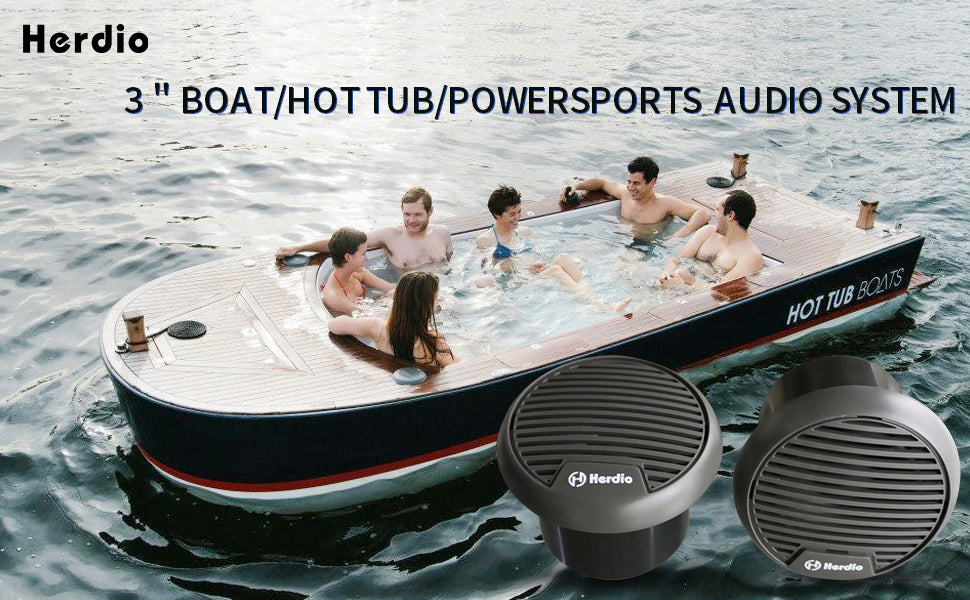 140W Two-Way Marine Waterproof Stereo Mini Speaker System Is Applicable To ATV UTV Motorcycle Outdoor