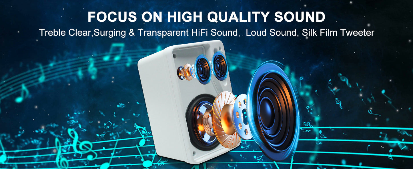 3.5'' 2PCS Passive Outdoor Speakers Wired Waterproof 200W 3 Way Premium Mountable Wall Mount Speakers With Superior Sound
