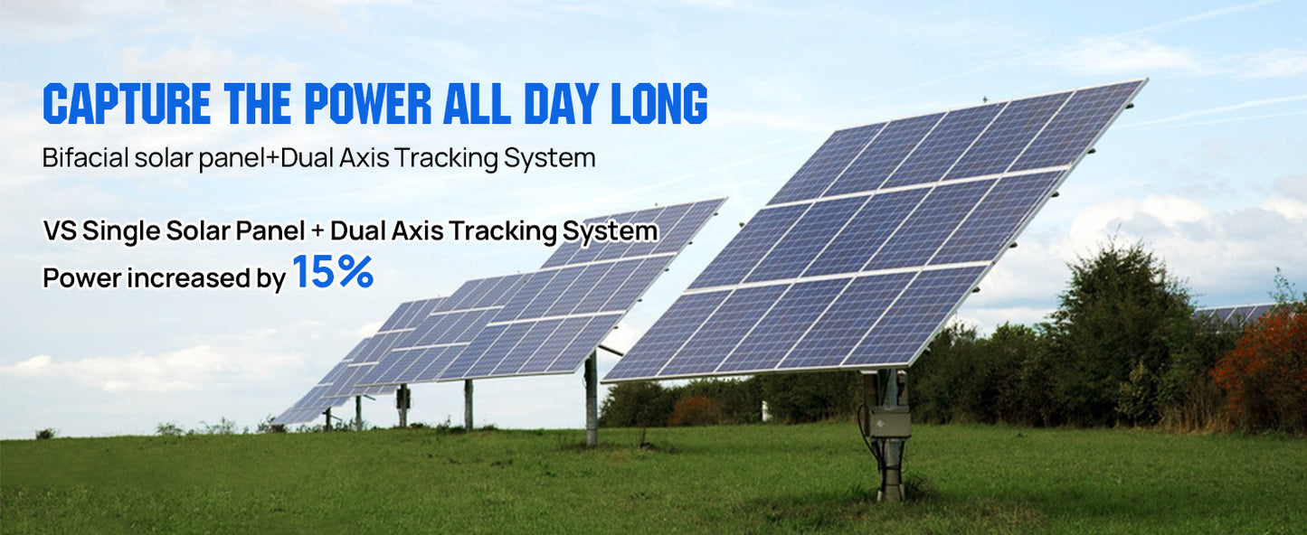 Bifacial 100 Watt 12 Volt Solar Panel Monocrystalline Rigid High-Efficiency PV Module Power Charger for Sunsheds,Rvs