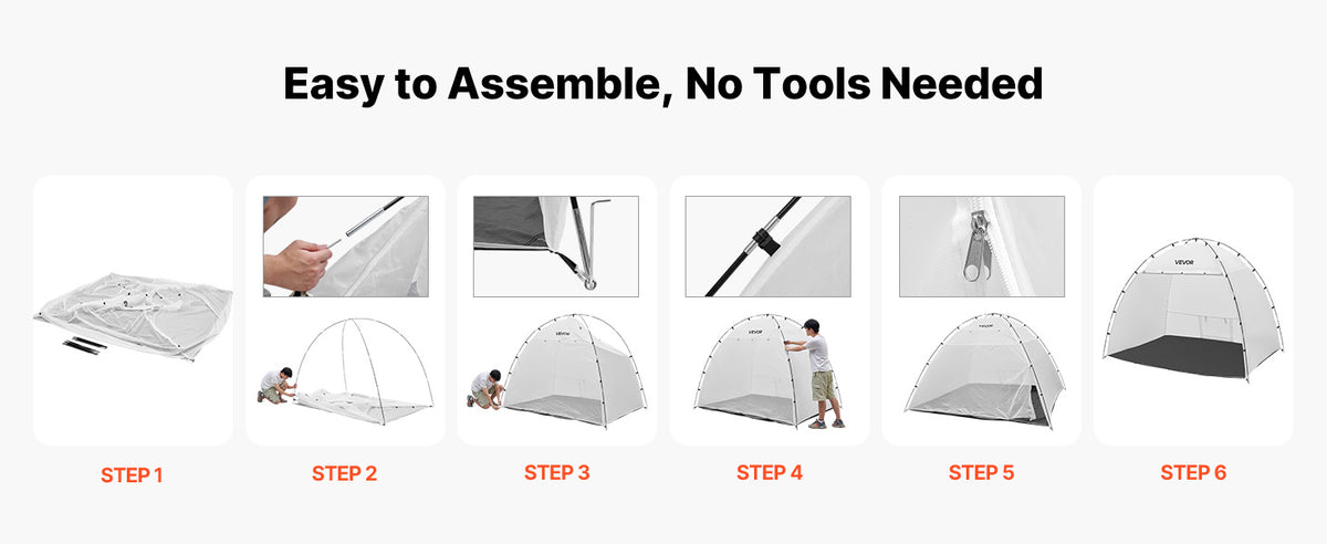 Portable Paint Booth Tent Painting Tent Station Spray Shelter w Built-in Floor Large Space Oxford Spray Painting Tents